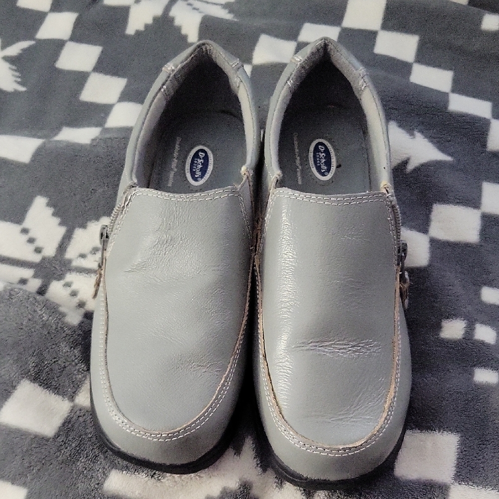 Dr. Scholl’s Gray Double Air-Pillo Comfort Slip-On Side Zip Loafers Women’s 8W